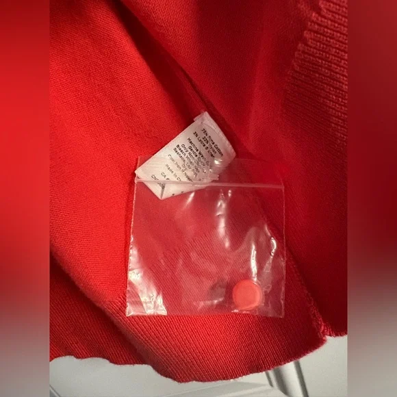 Talbots Vibrant Red Pima Cotton Cardigan✨ - Picture 6 of 8